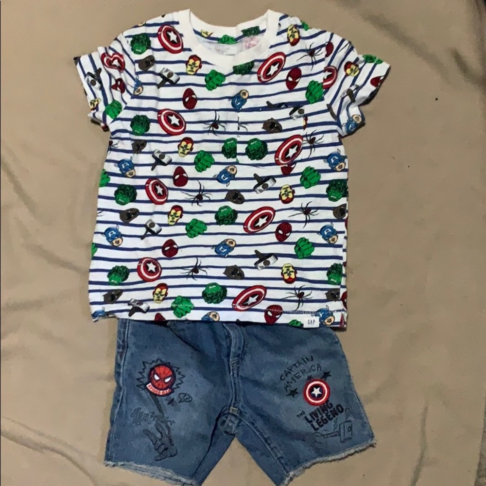 Boys outfit- shirt is 2t shorts is 18-24mo